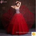 Suzhou rojo azul de hombro de encaje de cuentas Cinderella largo Puffy cena vestido de noche